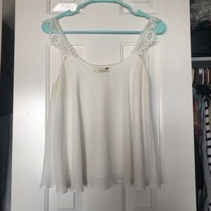 LA Hearts cream lace tank! Small